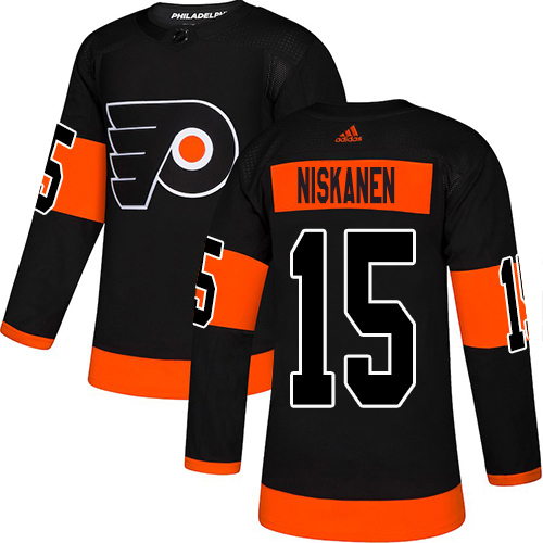 Adidas Flyers #15 Matt Niskanen Black Alternate Authentic Stitched Youth NHL Jersey